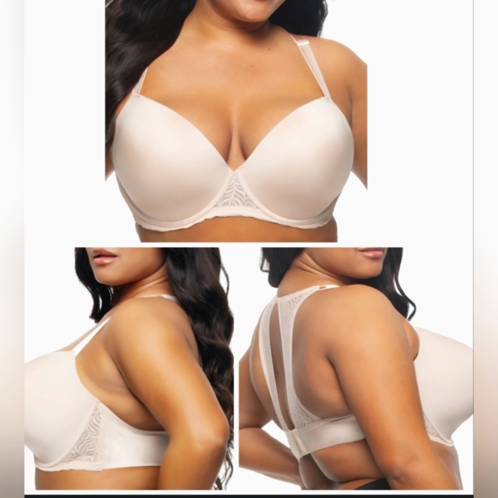 Nwt Paramour Carolina Seamless Contour Plunge T Shirt Back Lace Bra Racerback
